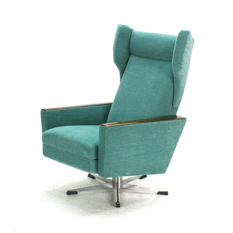 Mid-century green wing chair - 1960s