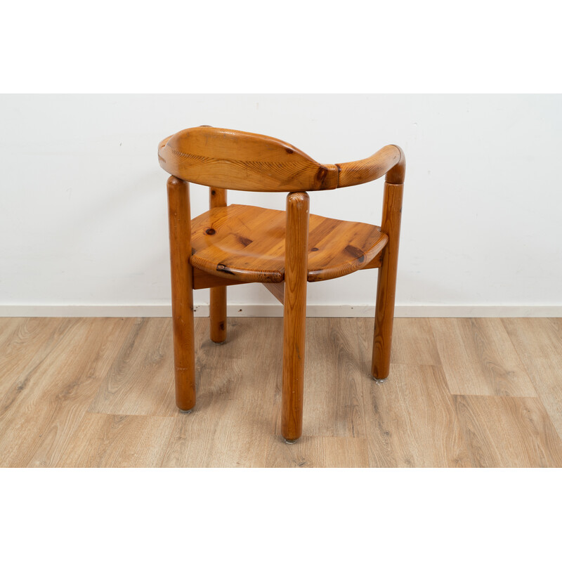 Cadeira de jantar vintage em madeira com braços de Rainer Daumiller