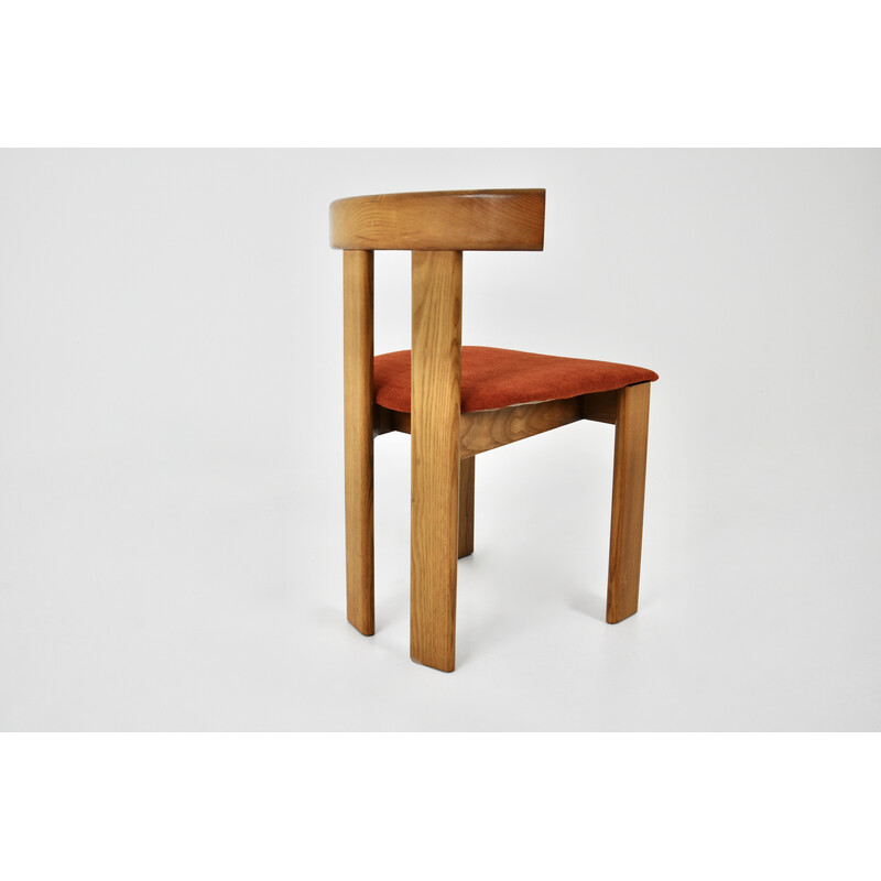 Set of 6 vintage wooden chairs by Luigi Vaghi, 1960