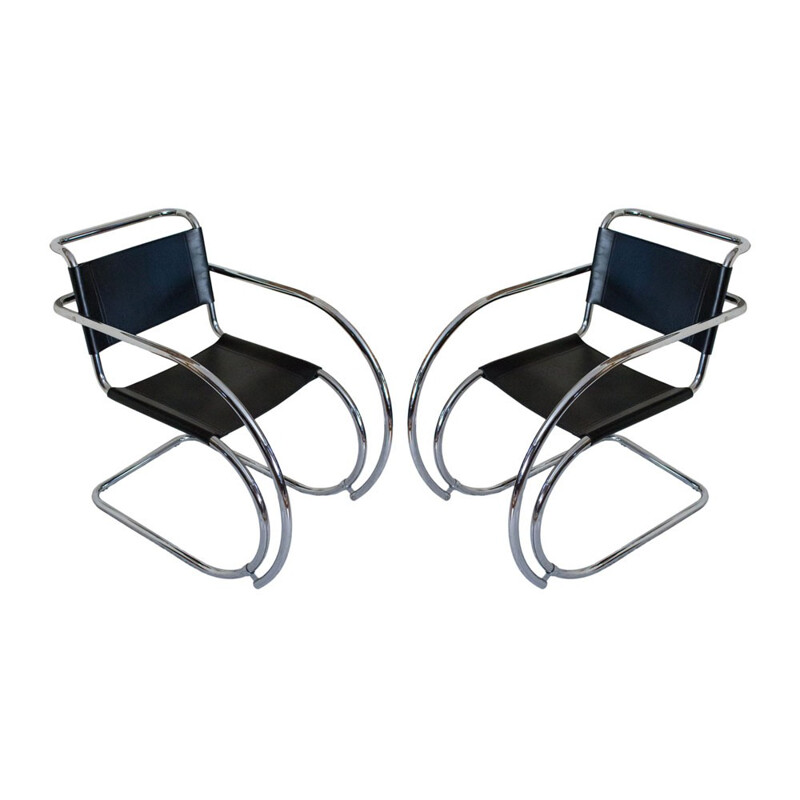 Set of 4 MR armchairs by Ludwig Mies van der Rohe - 1990s