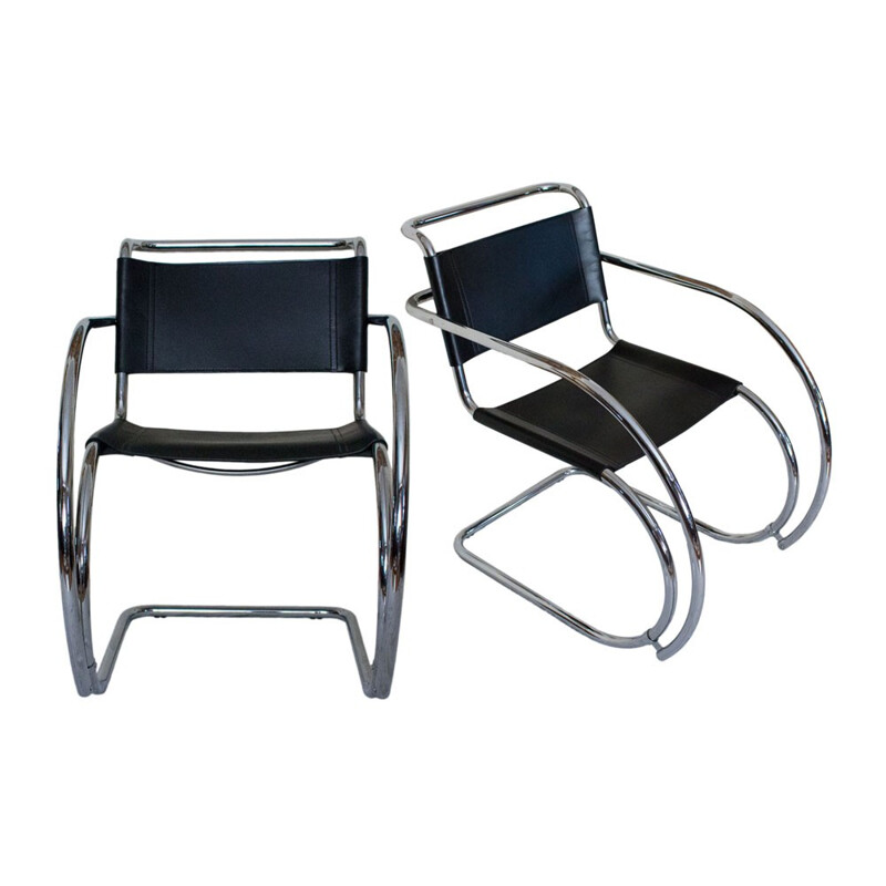 Set of 4 MR armchairs by Ludwig Mies van der Rohe - 1990s