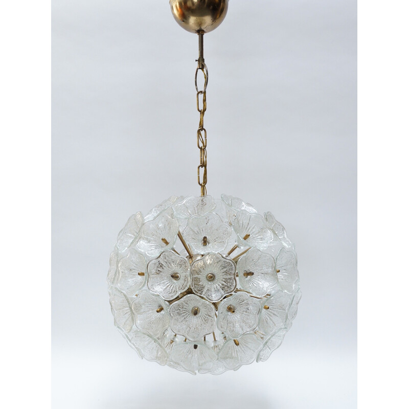 Murano glass flower chandelier - 1960s