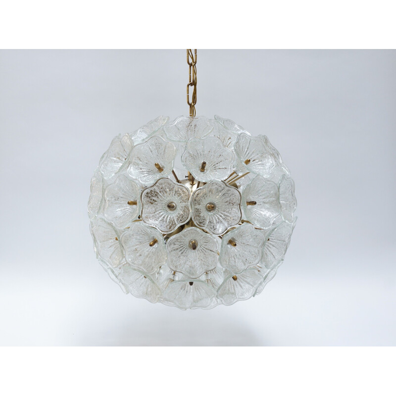 Murano glass flower chandelier - 1960s