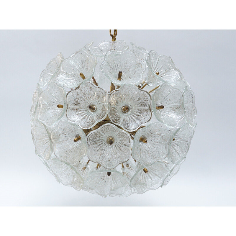 Murano glass flower chandelier - 1960s