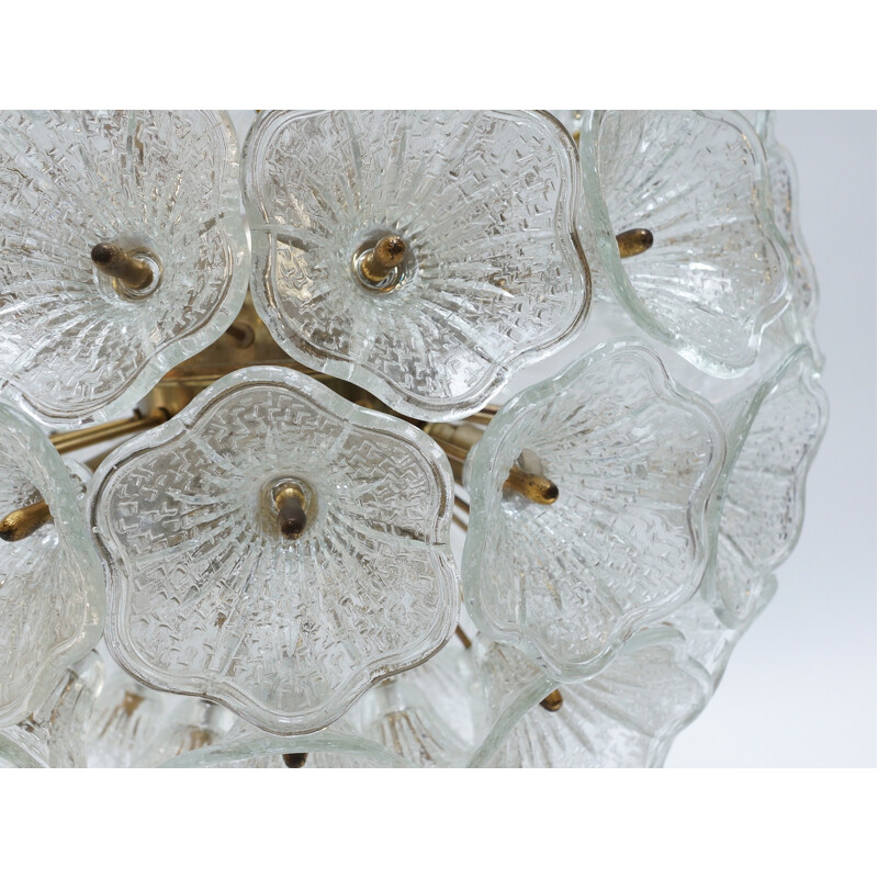 Murano glass flower chandelier - 1960s