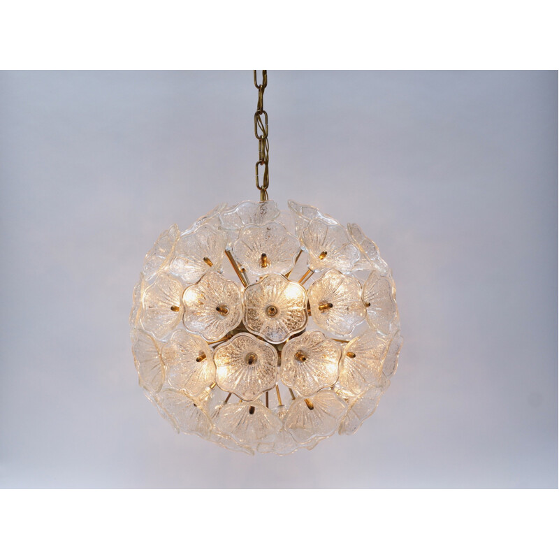 Murano glass flower chandelier - 1960s