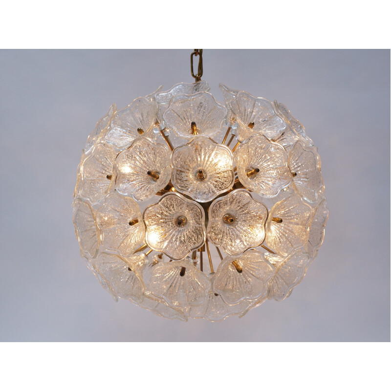 Murano glass flower chandelier - 1960s