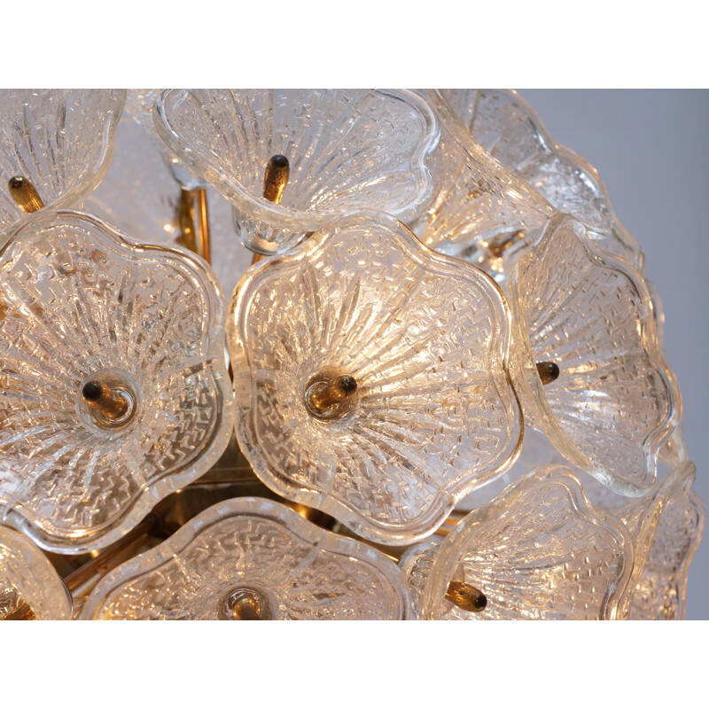 Murano glass flower chandelier - 1960s