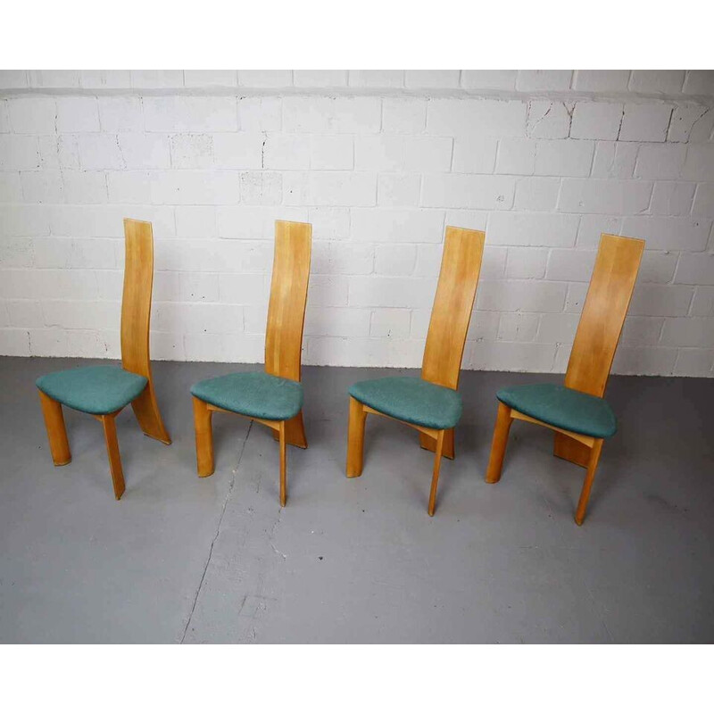Set of 4 vintage "Iris" chairs by Bob Van den Berghe for Tranekaer Furniture, Denmark