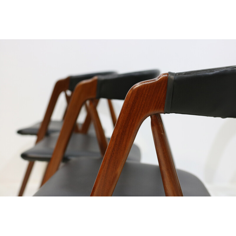 Set of teak dining chairs by Th. Harlev for Farstrup Møbler - 1950s