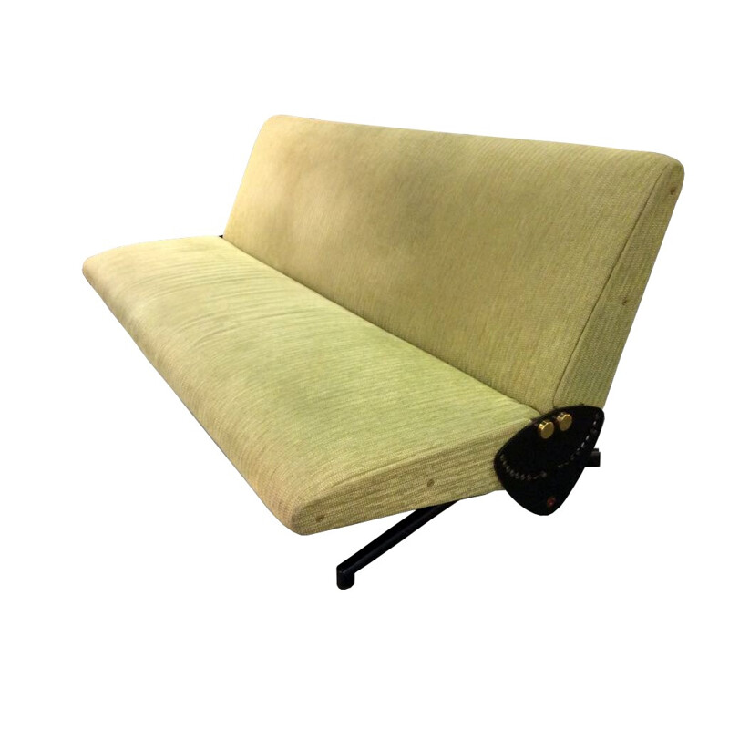 D70 green sofa in metal by Osvaldo Borsani - 1950s