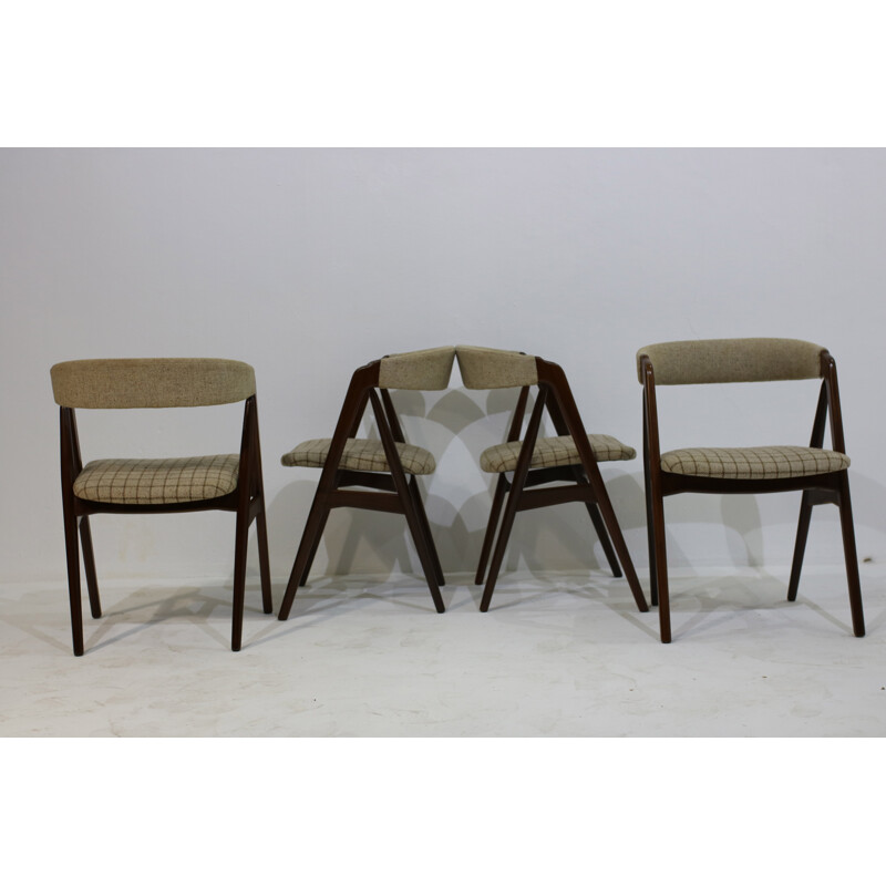 Set of 4 chairs in teak by Th. Harlev for Farstrup Møbler - 1950s