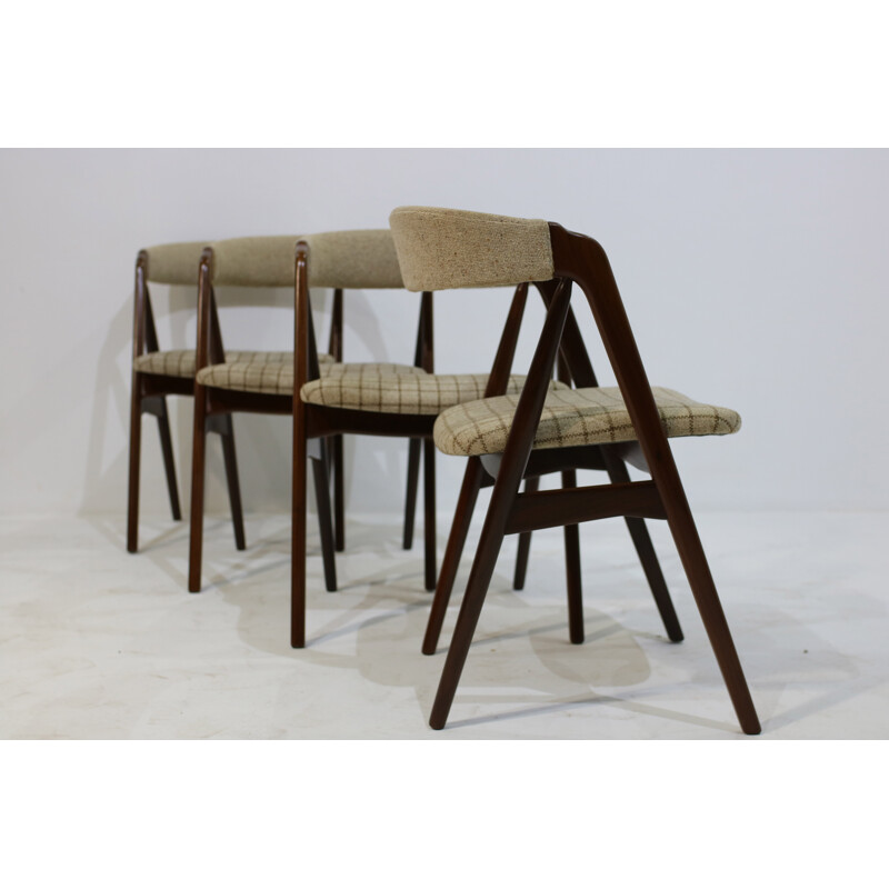 Set of 4 chairs in teak by Th. Harlev for Farstrup Møbler - 1950s