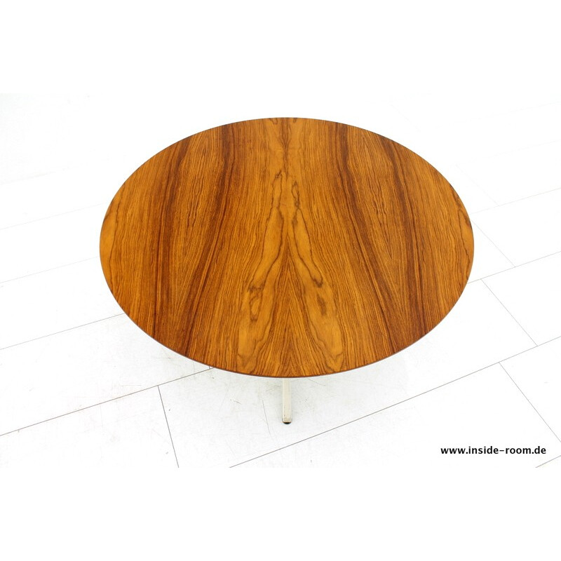 Brown table in rosewood and metal by Geoge Nelson - 1960s