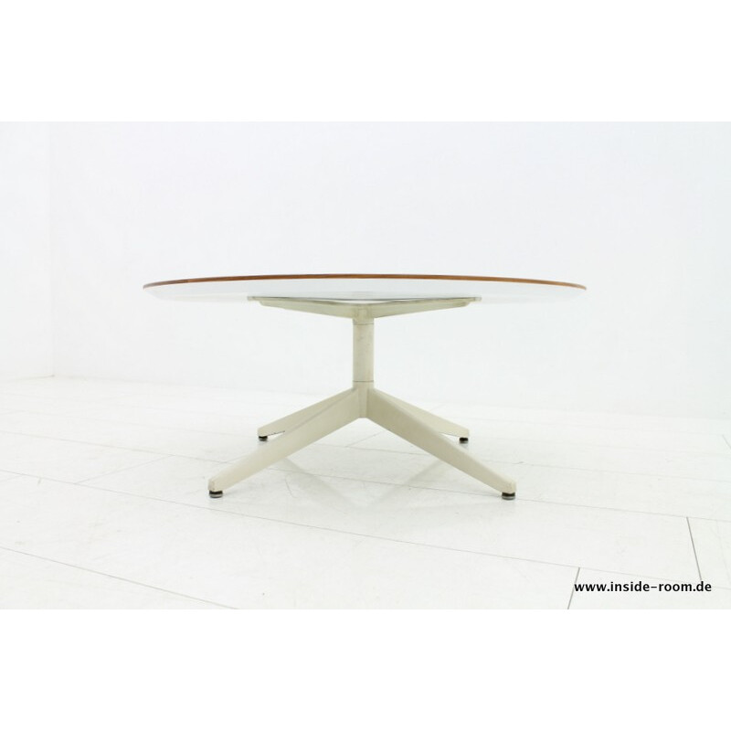 Brown table in rosewood and metal by Geoge Nelson - 1960s