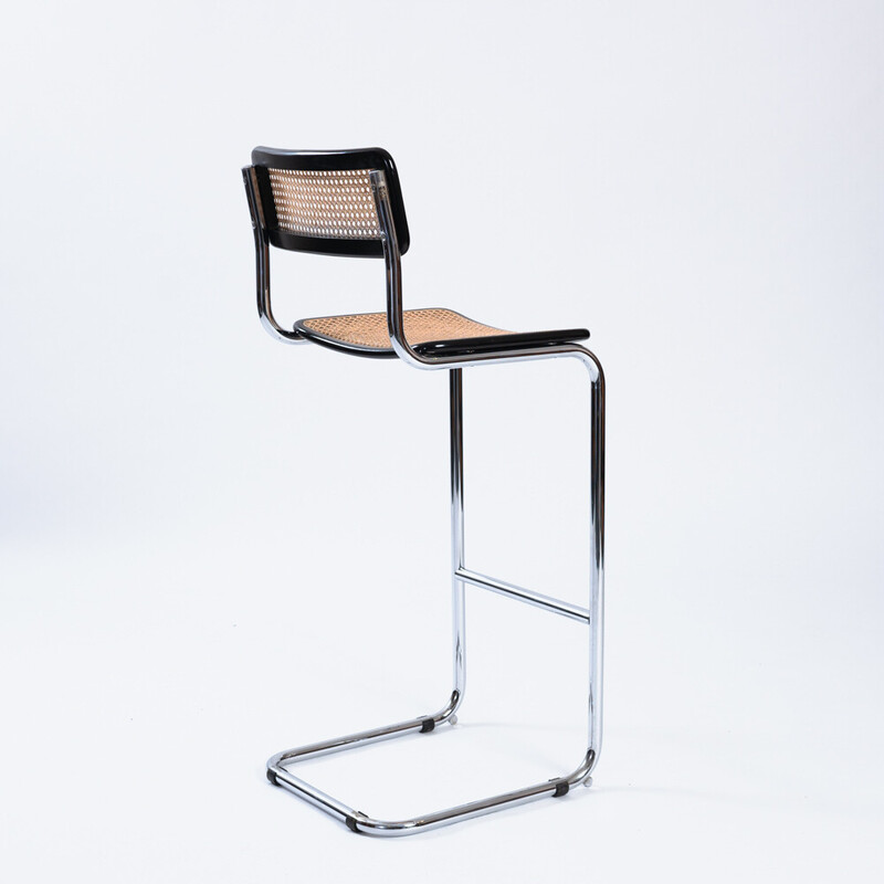 Paire de tabourets de bar vintage en toile de Marcel Breuer pour Thonet