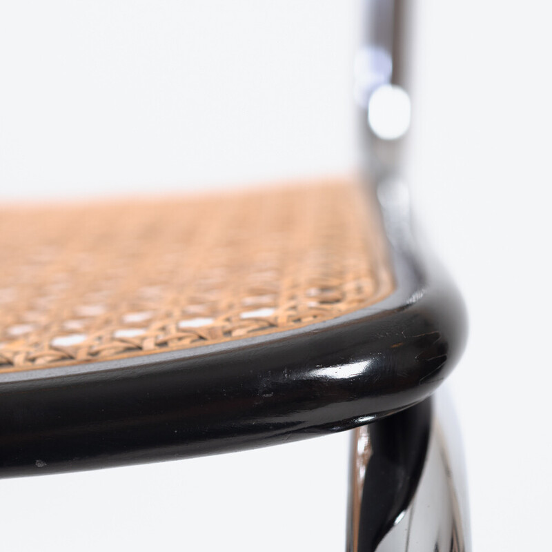 Pair of vintage canvas barstools by Marcel Breuer for Thonet