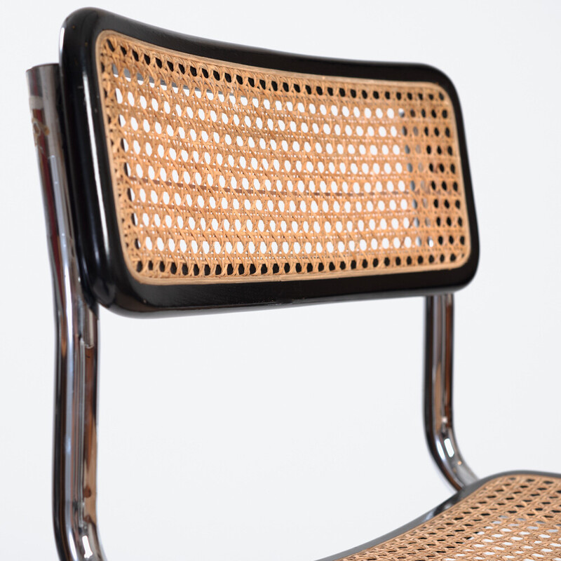 Paire de tabourets de bar vintage en toile de Marcel Breuer pour Thonet