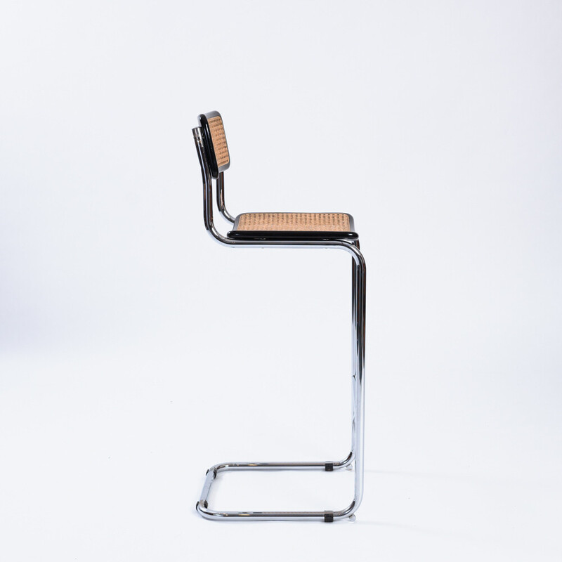 Paire de tabourets de bar vintage en toile de Marcel Breuer pour Thonet