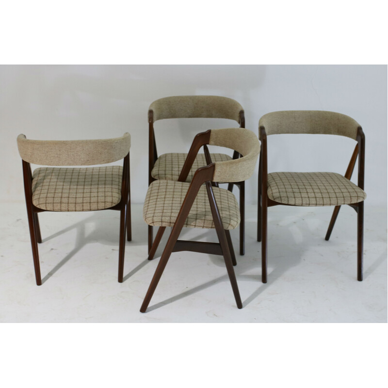 Lot de 4 chaises en teck de Th. Harlev pour Farstrup Møbler - 1950