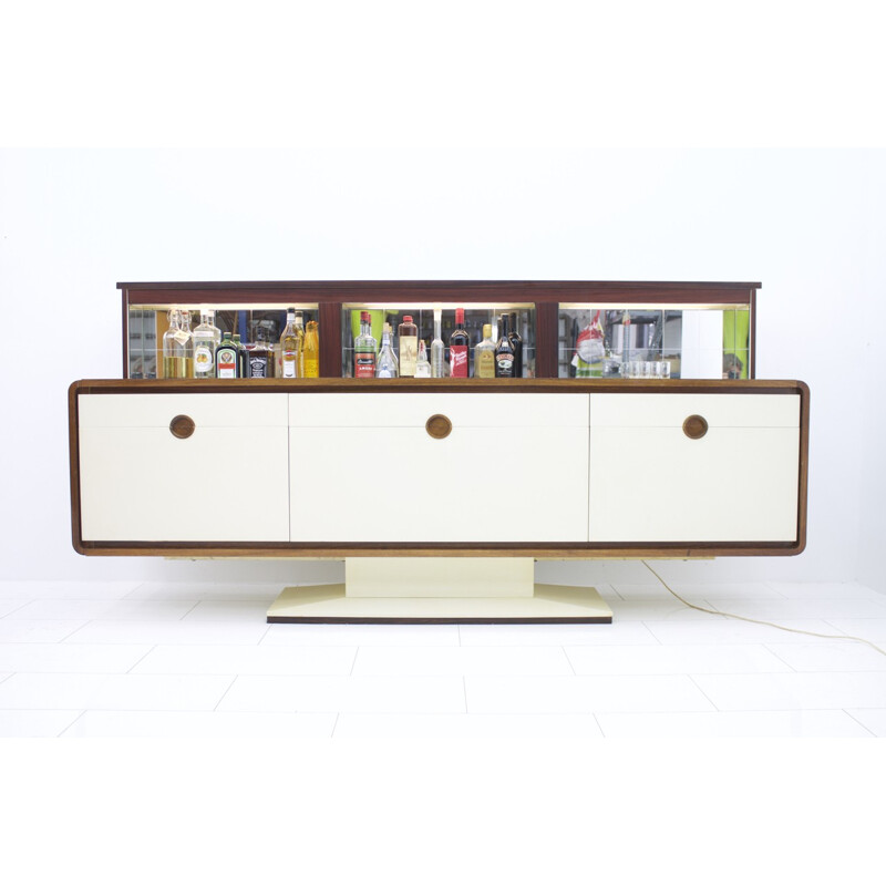 Rosewood sideboard with an electric bar - 1970s