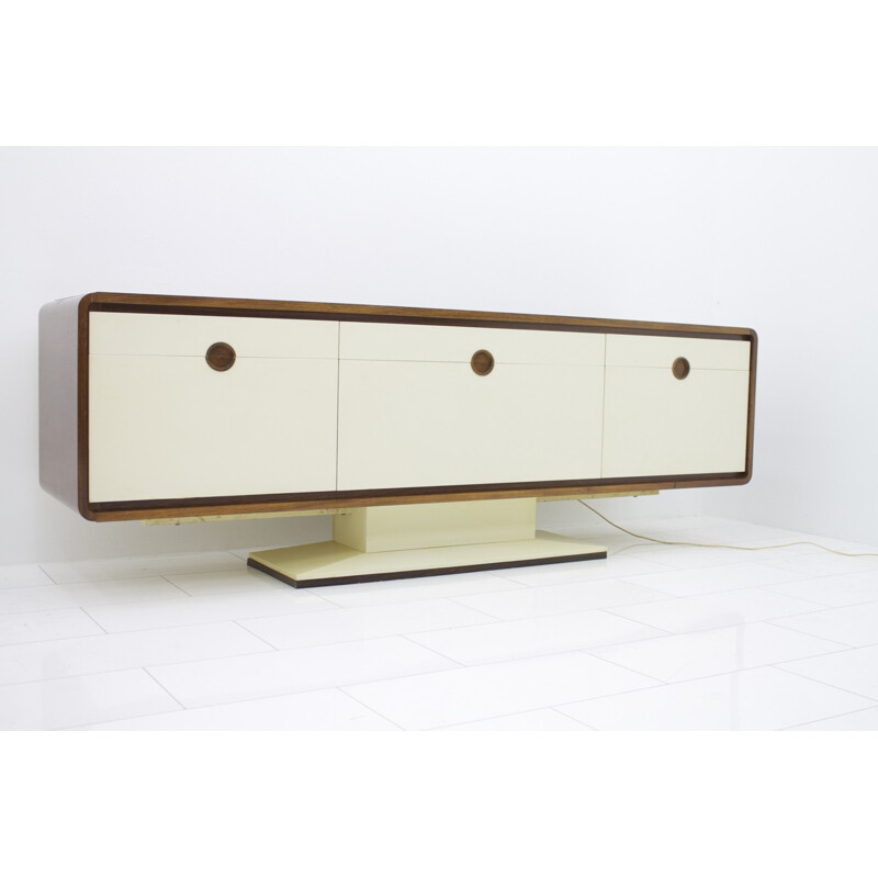 Rosewood sideboard with an electric bar - 1970s