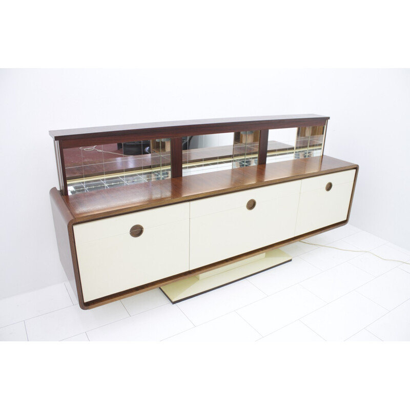 Rosewood sideboard with an electric bar - 1970s