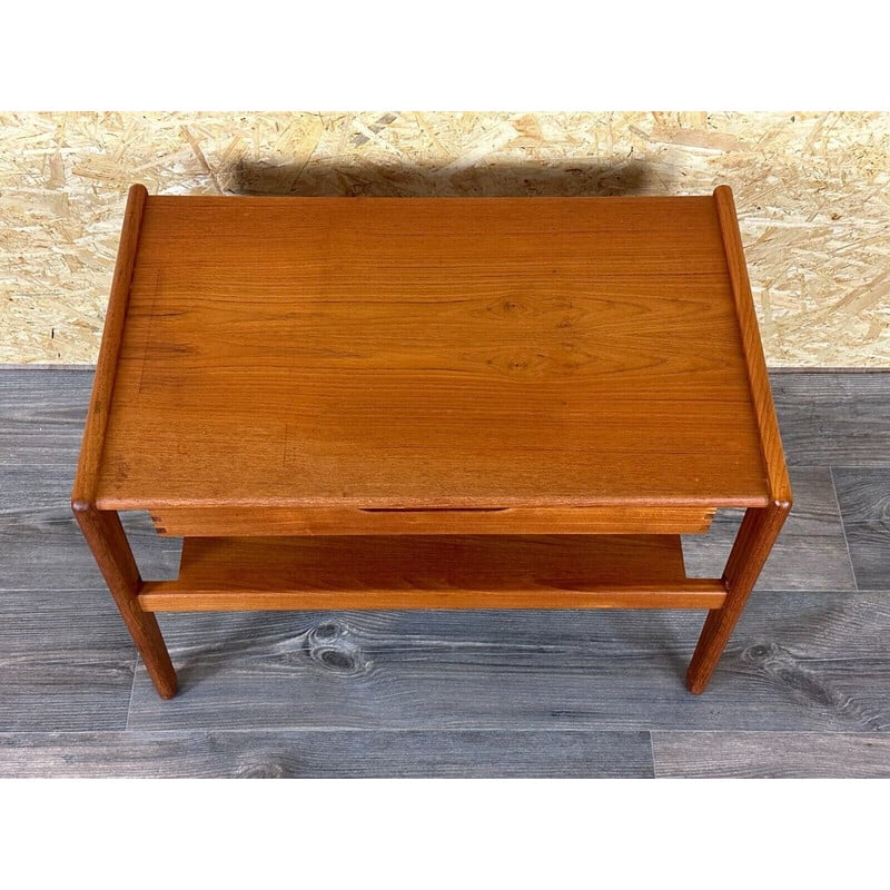 Vintage teak side table with drawer by Arne Wahl Iversen, Denmark 1960-1970s