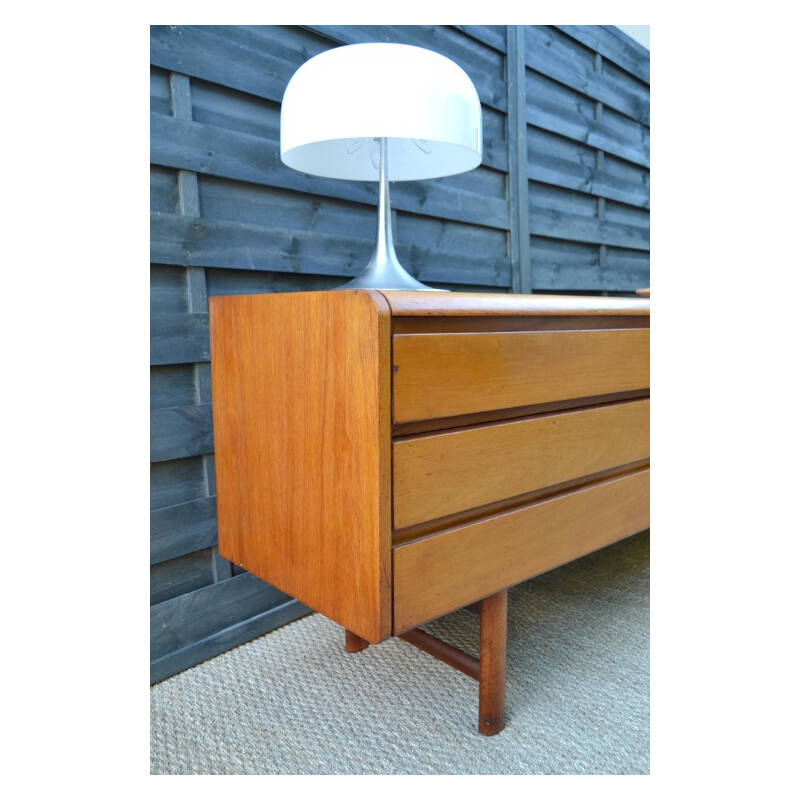 Vintage sideboard in teak with 3 drawers - 1960s