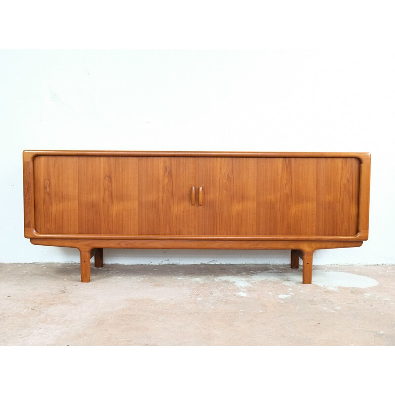 Sideboard with tambour doors in teak produced by Dyrlund - 1960s