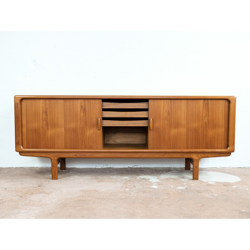 Sideboard with tambour doors in teak produced by Dyrlund - 1960s