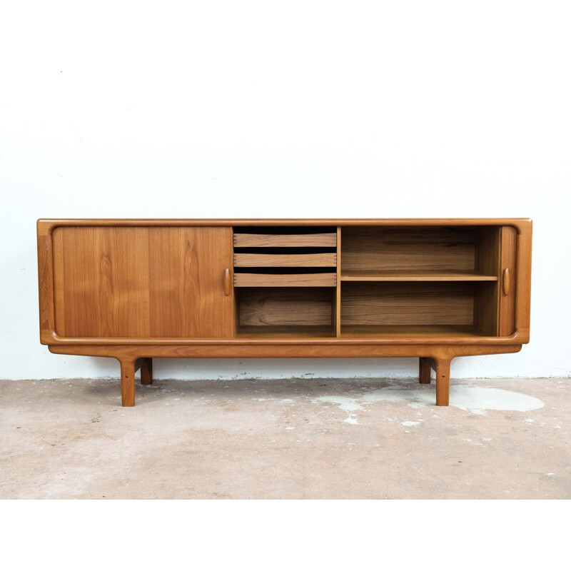 Sideboard with tambour doors in teak produced by Dyrlund - 1960s