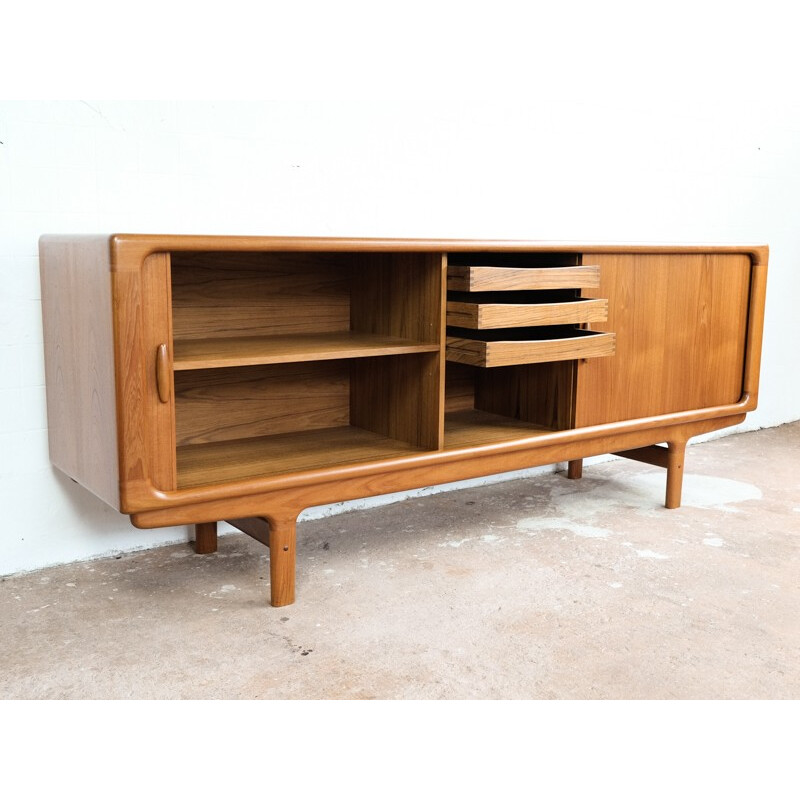 Sideboard with tambour doors in teak produced by Dyrlund - 1960s