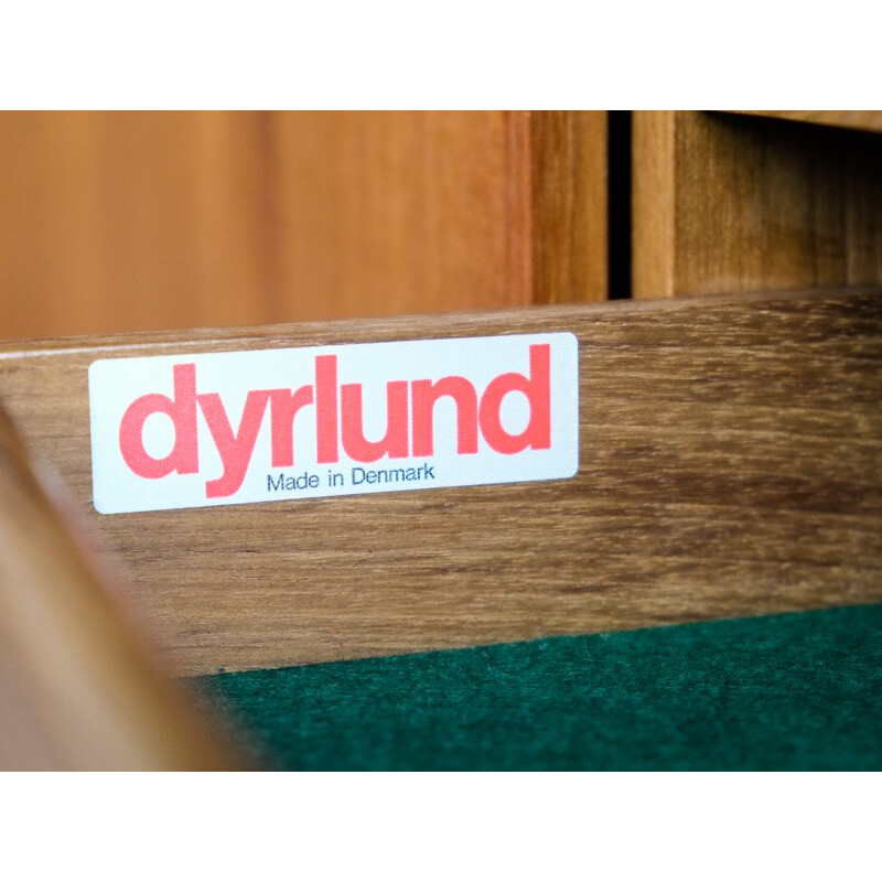 Sideboard with tambour doors in teak produced by Dyrlund - 1960s