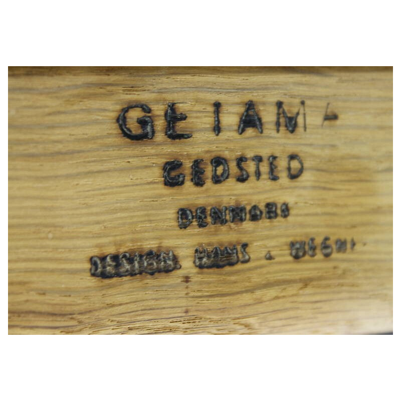 Canapé 3 places GE 290 en chêne et en cuir de Hans J. Wegner pour Getama - 1960