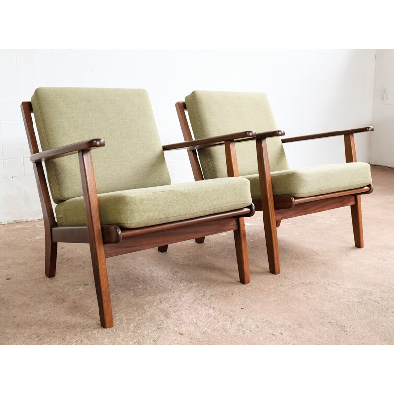 Pair of easy chairs in teak by Aage Pedersen produced by Getama - 1960s