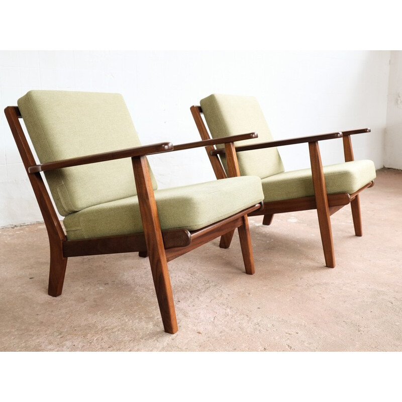 Pair of easy chairs in teak by Aage Pedersen produced by Getama - 1960s