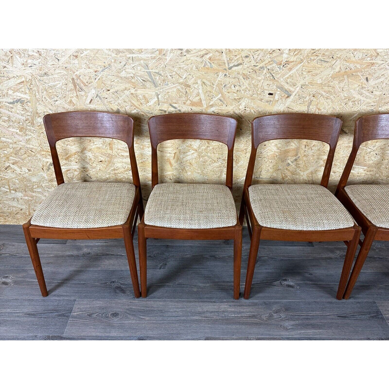 Set van 6 vintage teakhouten stoelen van Kai Kristiansen voor Ks Møbler, jaren 1960-1970