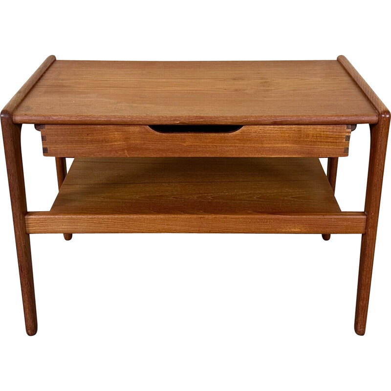 Vintage teak side table with drawer by Arne Wahl Iversen, Denmark 1960-1970s
