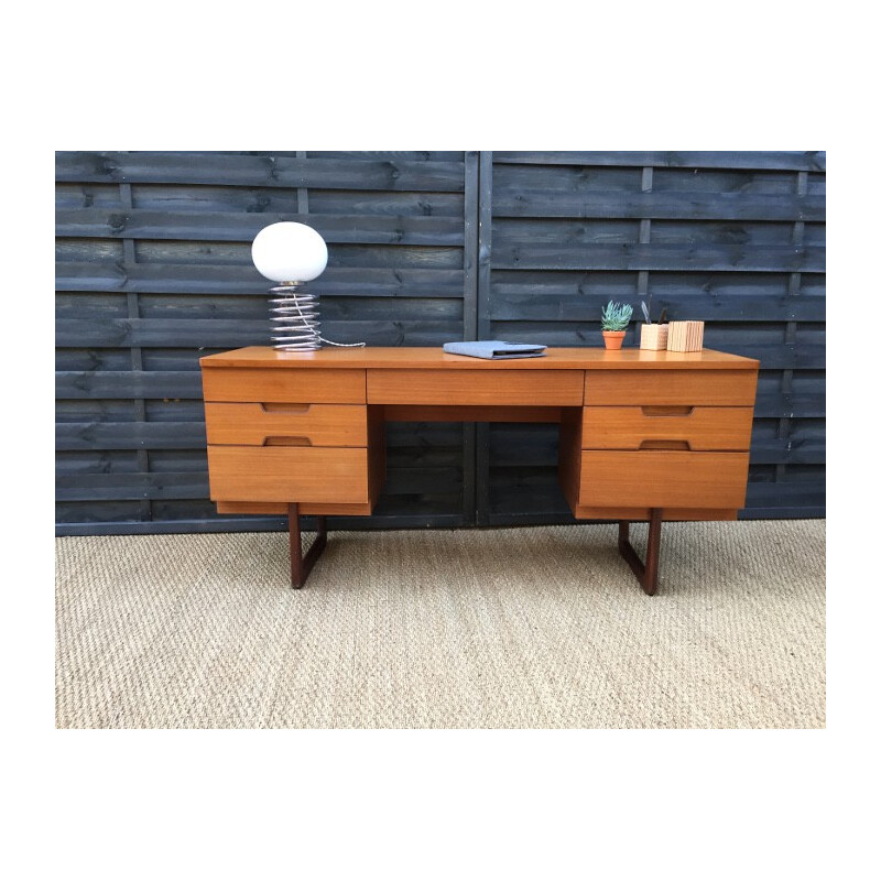 Bureau console en teck par Uniflex - 1960