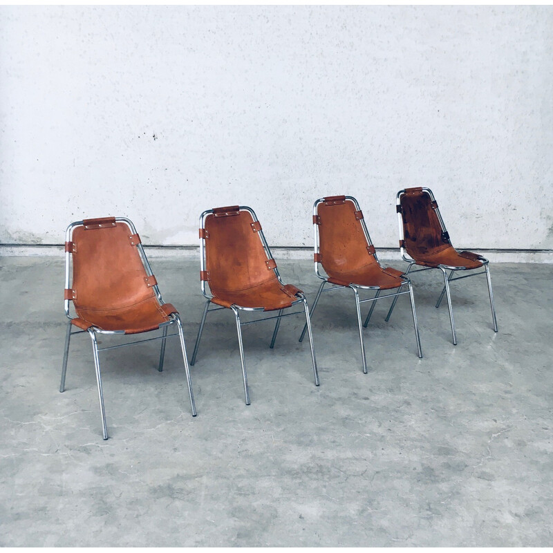 Satz von 4 vintage "Les Arcs" Esszimmerstühlen von Dal Vera, Italien 1960er Jahre
