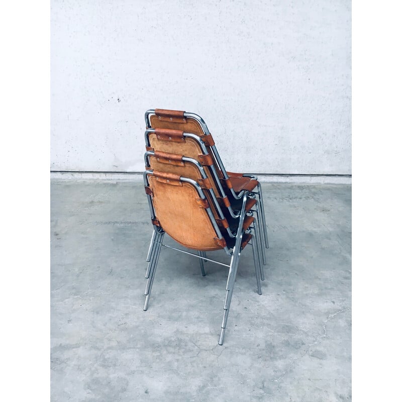 Ensemble de 4 chaises vintage "Les Arcs" par Dal Vera, Italie 1960