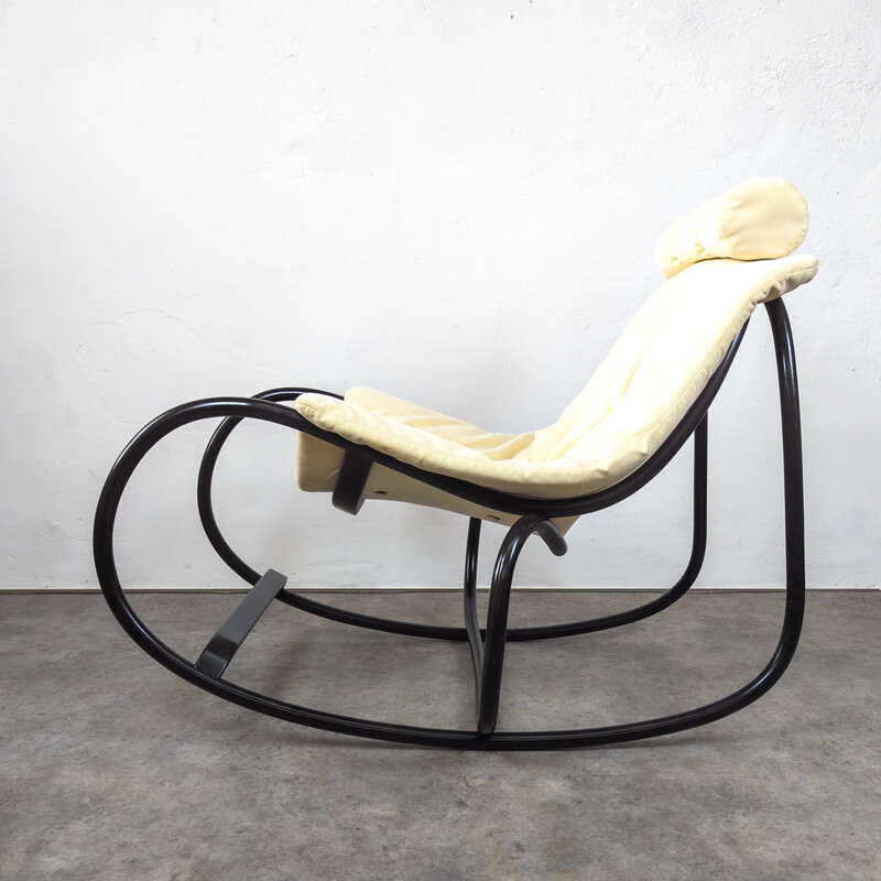 Vintage "Wave" rocking chair by Michal Riabic for Ton