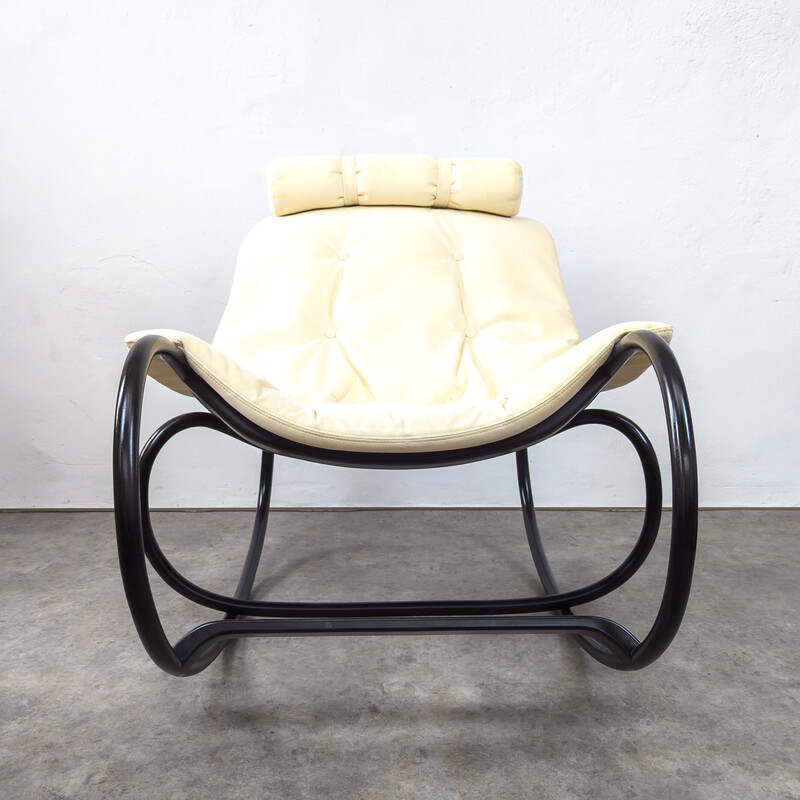 Vintage "Wave" rocking chair by Michal Riabic for Ton