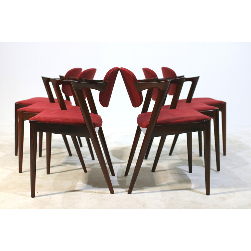 Set of 6 chairs by Kai Kristiansen for Schou Andersen - 1950s