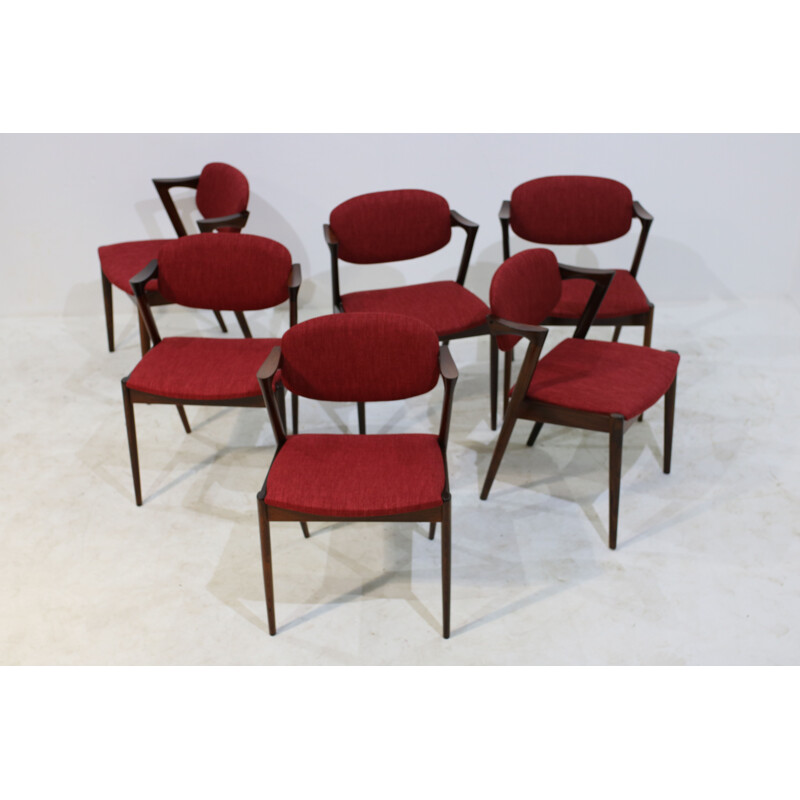 Set of 6 chairs by Kai Kristiansen for Schou Andersen - 1950s