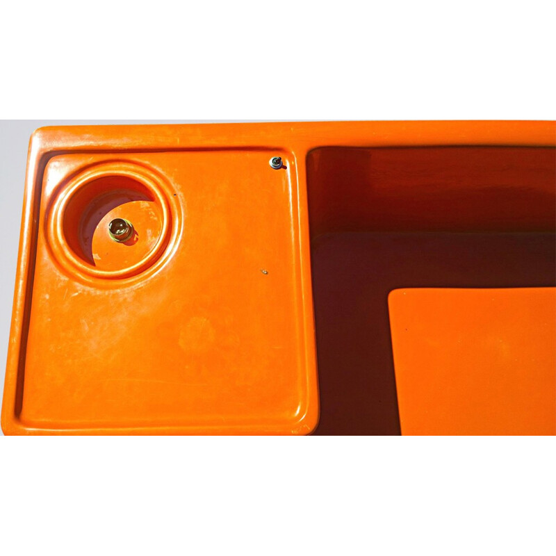 Orange daybed, Marc HELD - 1970s