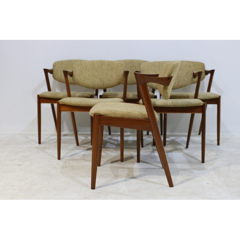 Vintage teak dining chairs by Kai Kristiansen - 1950s