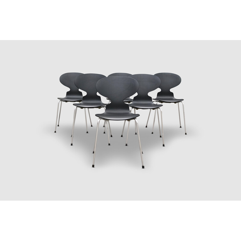 Ensemble de 6 chaises vintage 3100 Ant par Arne Jacobsen pour Fritz Hansen, 1960