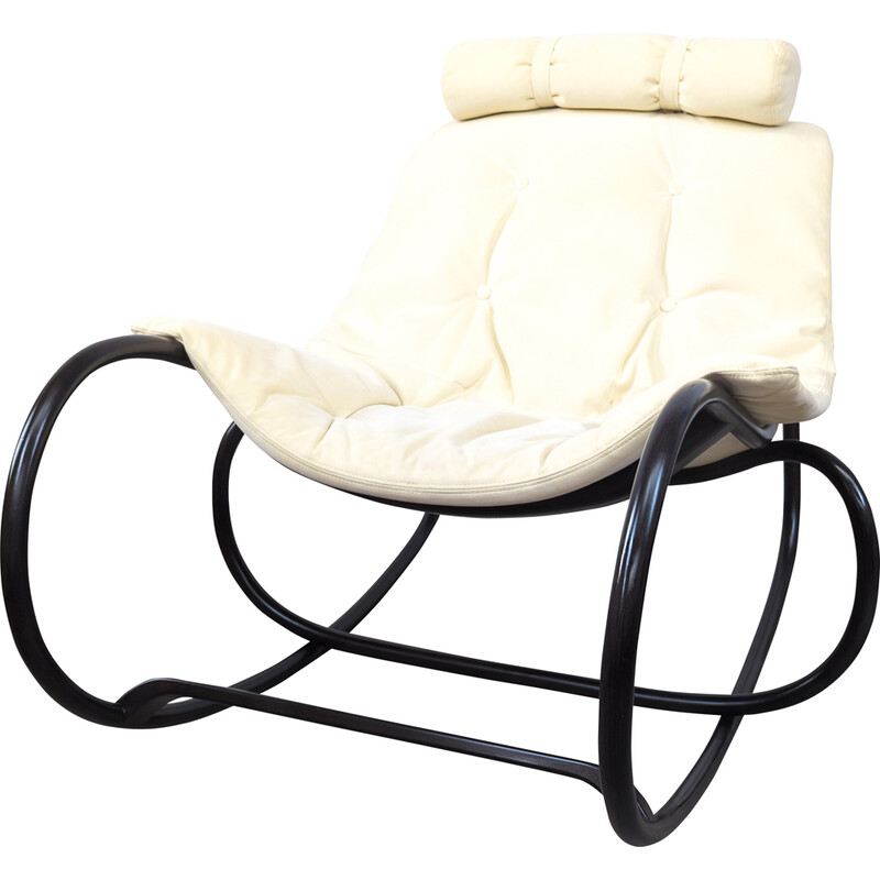 Vintage "Wave" rocking chair by Michal Riabic for Ton